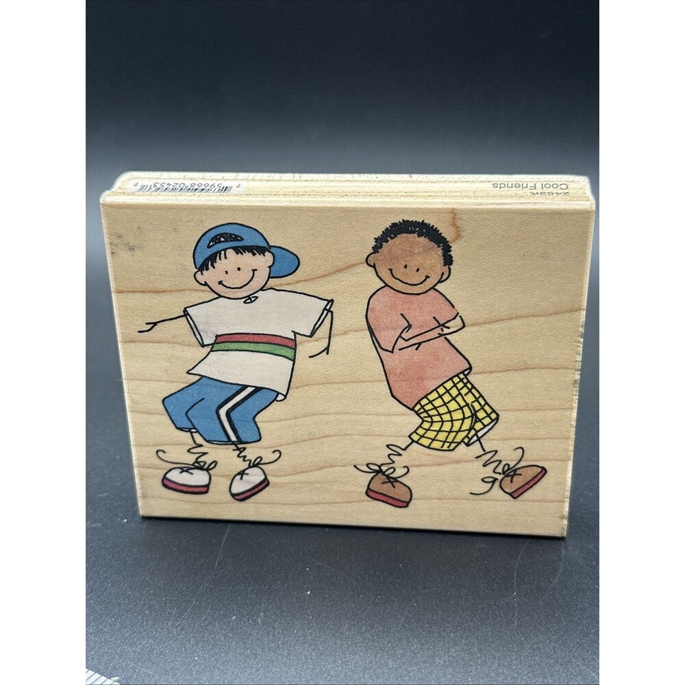 Cool Friends Rubber Stamp Card Making Penny Black 2453k 2002 donna